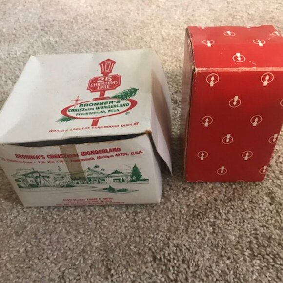 Set of 2  Battery Operated Candles. (2) 11" White Glitter Tree w/Teardrop, Bell - Picture 5 of 5